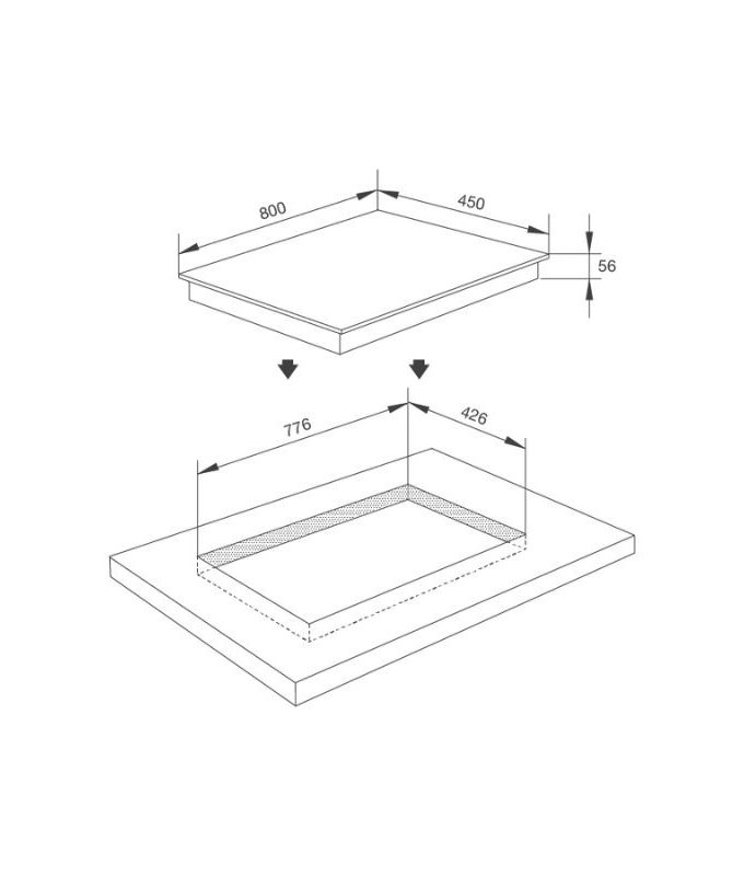 Thiết kế của Bếp từ Malloca SKYLUX MH-802