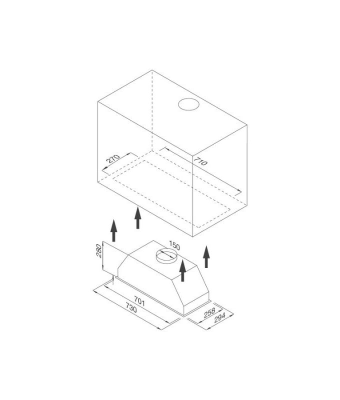 Máy hút mùi Malloca Hidden K-730 3 Thiết kế của Máy hút mùi Malloca Hidden K-730