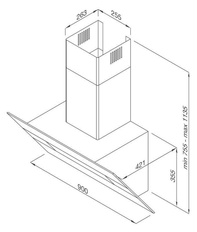 kich thuoc may hut khoi gan ap tuong malloca mc 9003